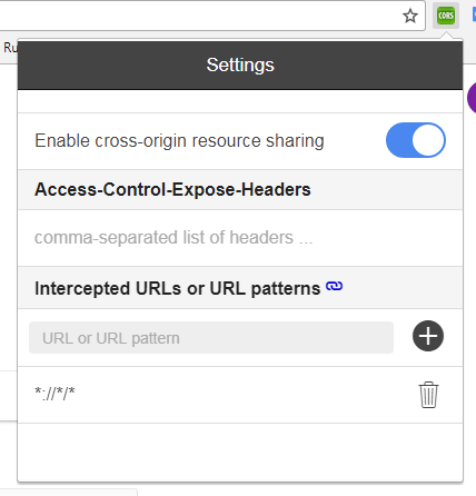 captura de la extension para el COORS