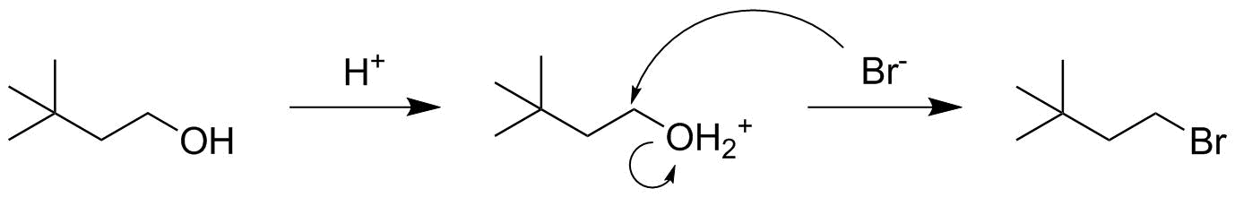 SN1-mechanism on a primary carbon