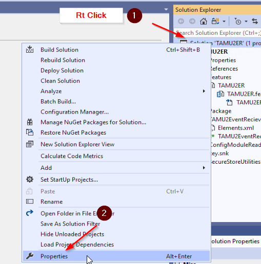 Opening Solution Properties