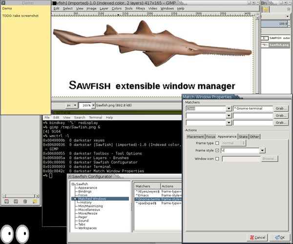 Sawfish — the extensible window manager