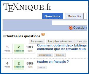 TeX questions and answers in French