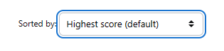 Answer sorting dropdown with focus