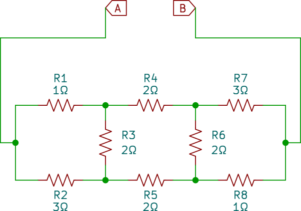 An 8-resistor bridge