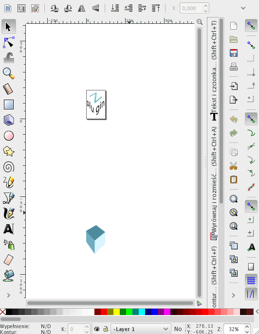 Inkscape after opening file