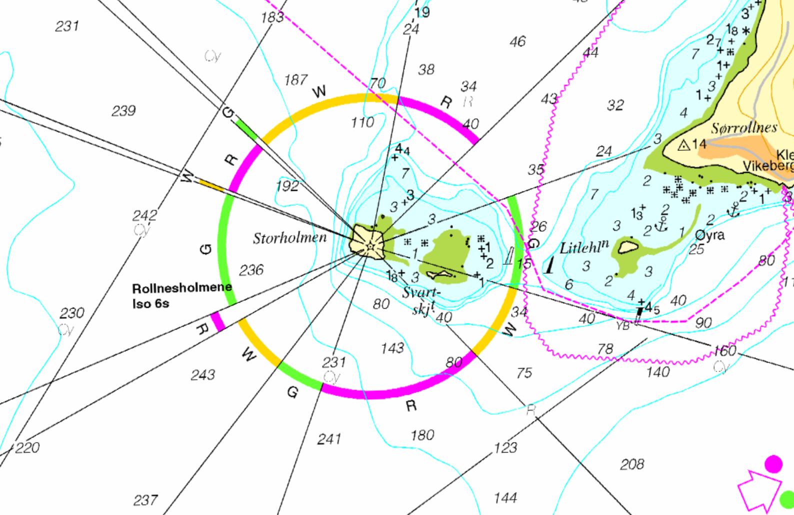 excerpt Norwegian map