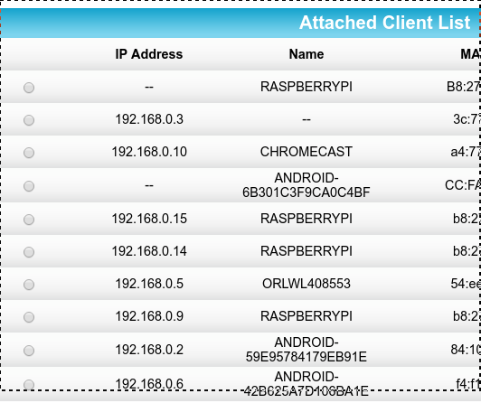 router active connections