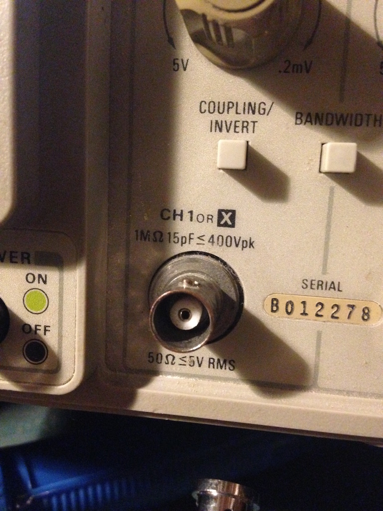 Tektronix 2430 Probe Connection