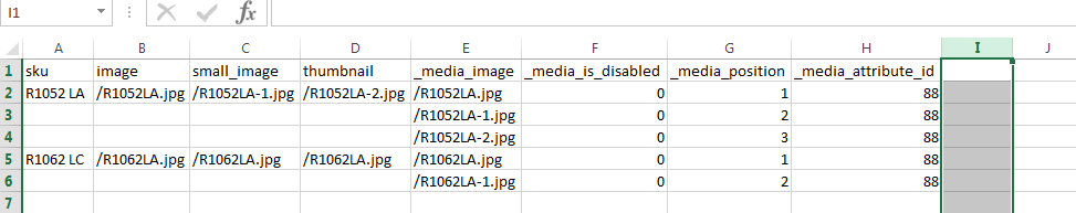 CSV format