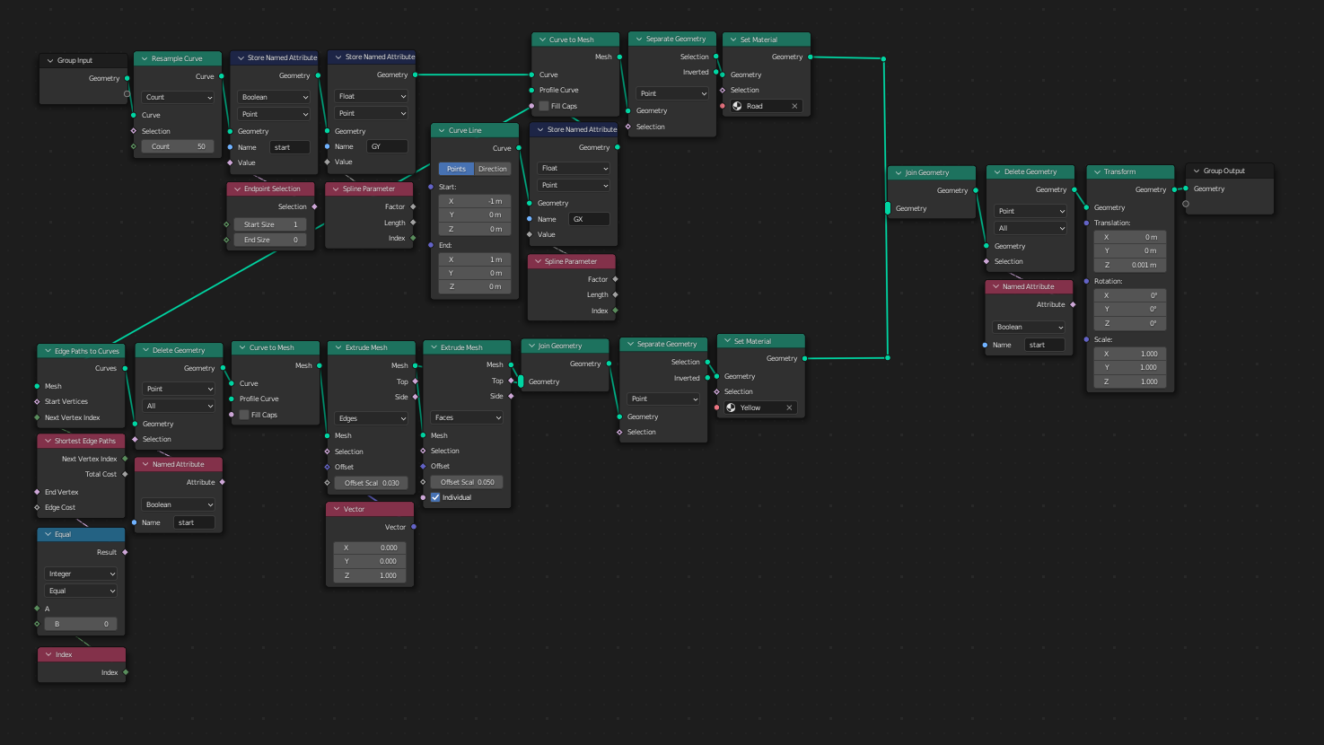 Geometry Nodes setup