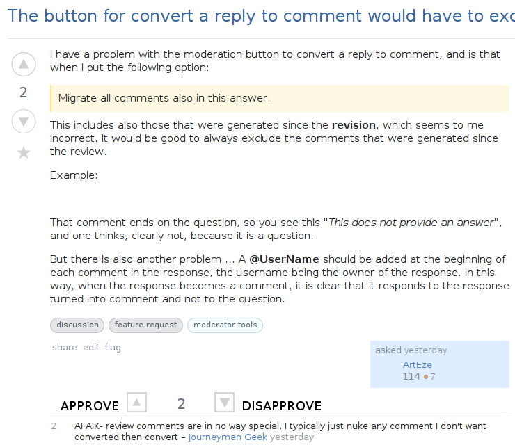 Stack Exchange feature-request mock