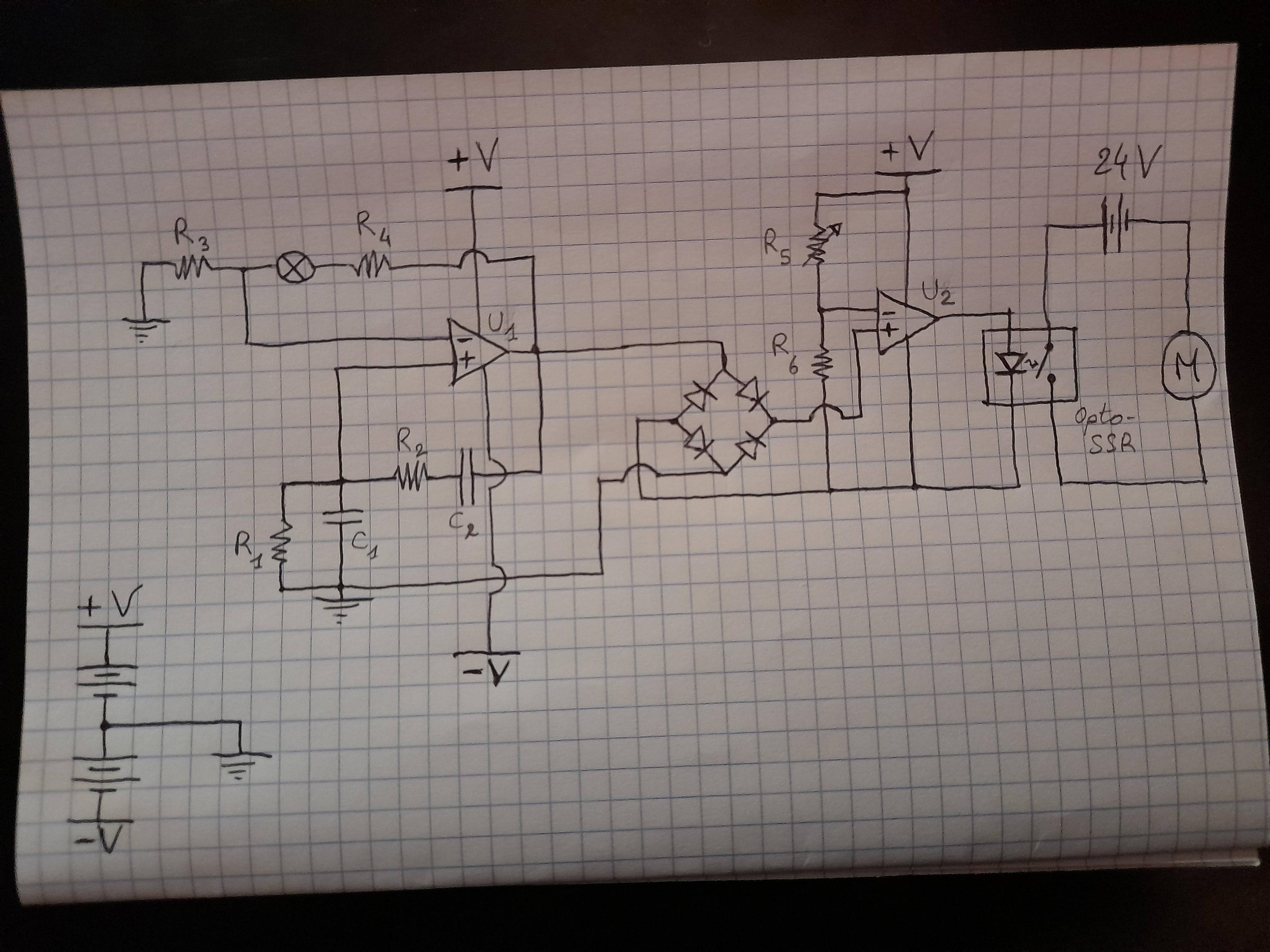 Here is the drawn circuit