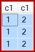 Three row result