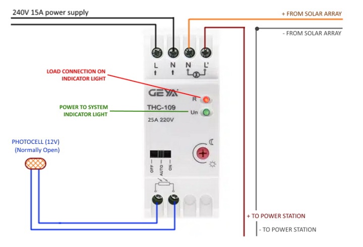 relay connection schematic