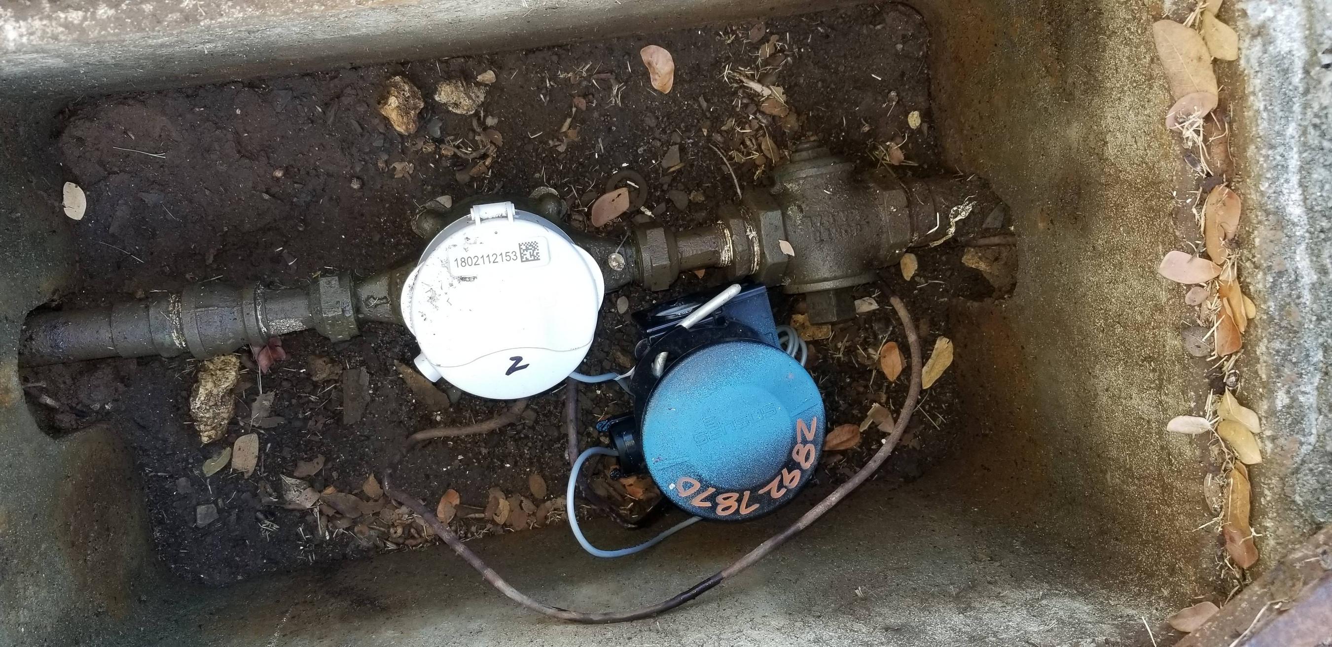 water meter in street