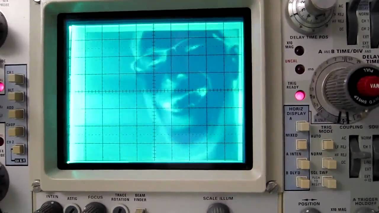 Video on CRT display of scope