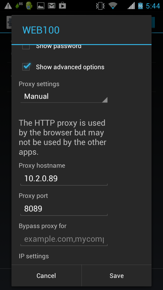 JMeter Android Proxy Configuration