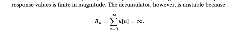 Summation shown to be not stable.