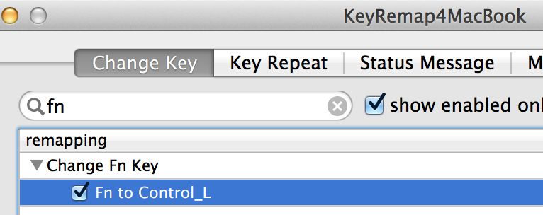 fn to control_l in KeyRemap4MacBook