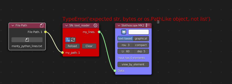 show error in nodeview