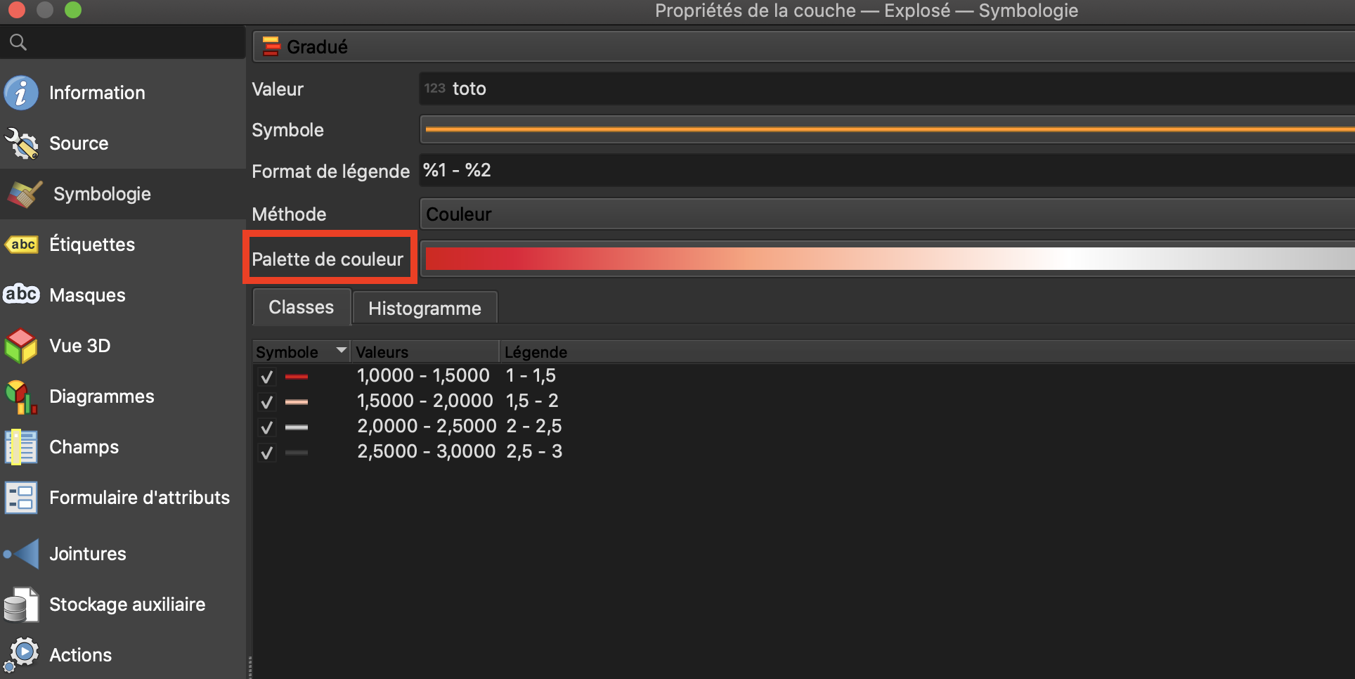 color ramp in QGIS style