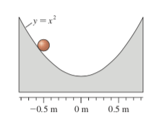 object travelling along a curved surface