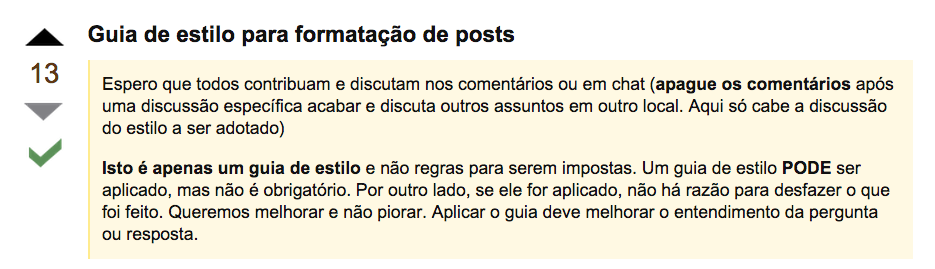 blockquote usado como destaque no próprio FAQ do site!