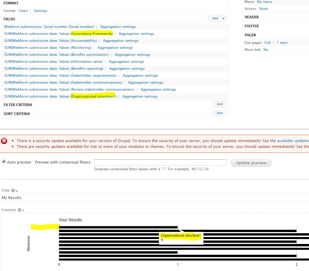 View configuration and preview