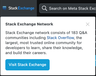 Stack Exchange expanded card