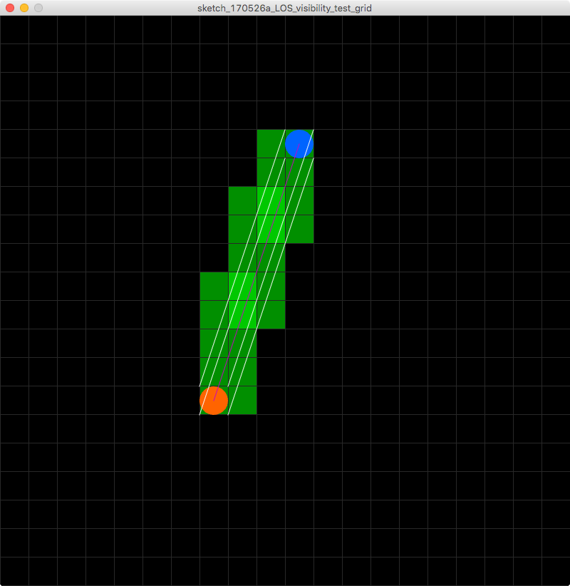 tracing a tile-sized line over a grid