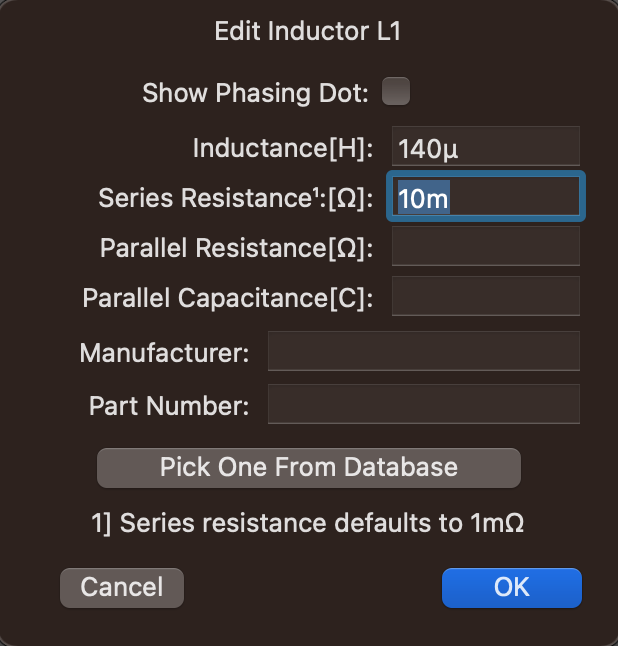 L1 inductor properties