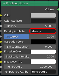 principled volume density attribute