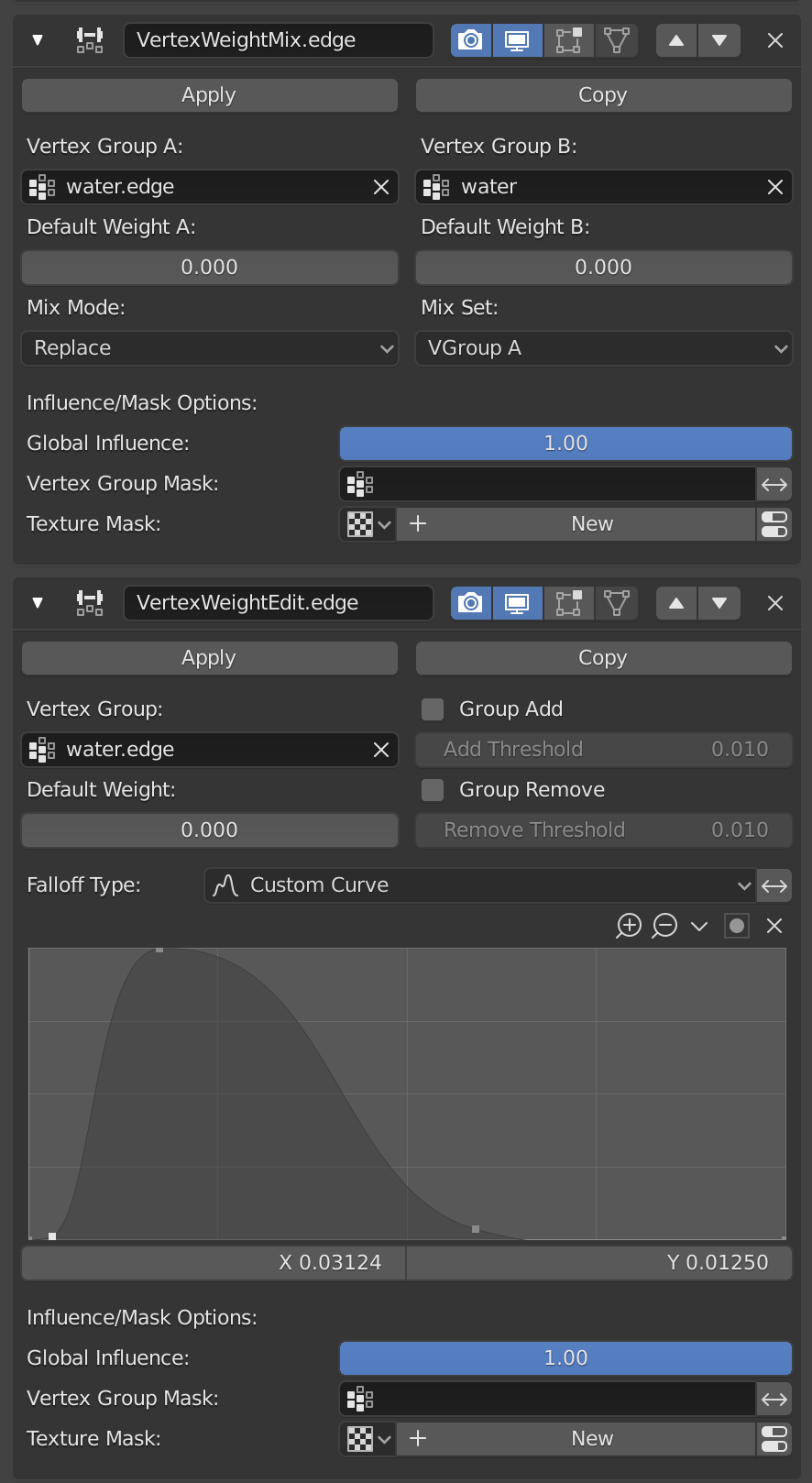 Here's a picture of that part of the modifier stack.