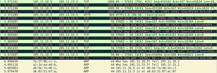 ARP traffic after TCP connection