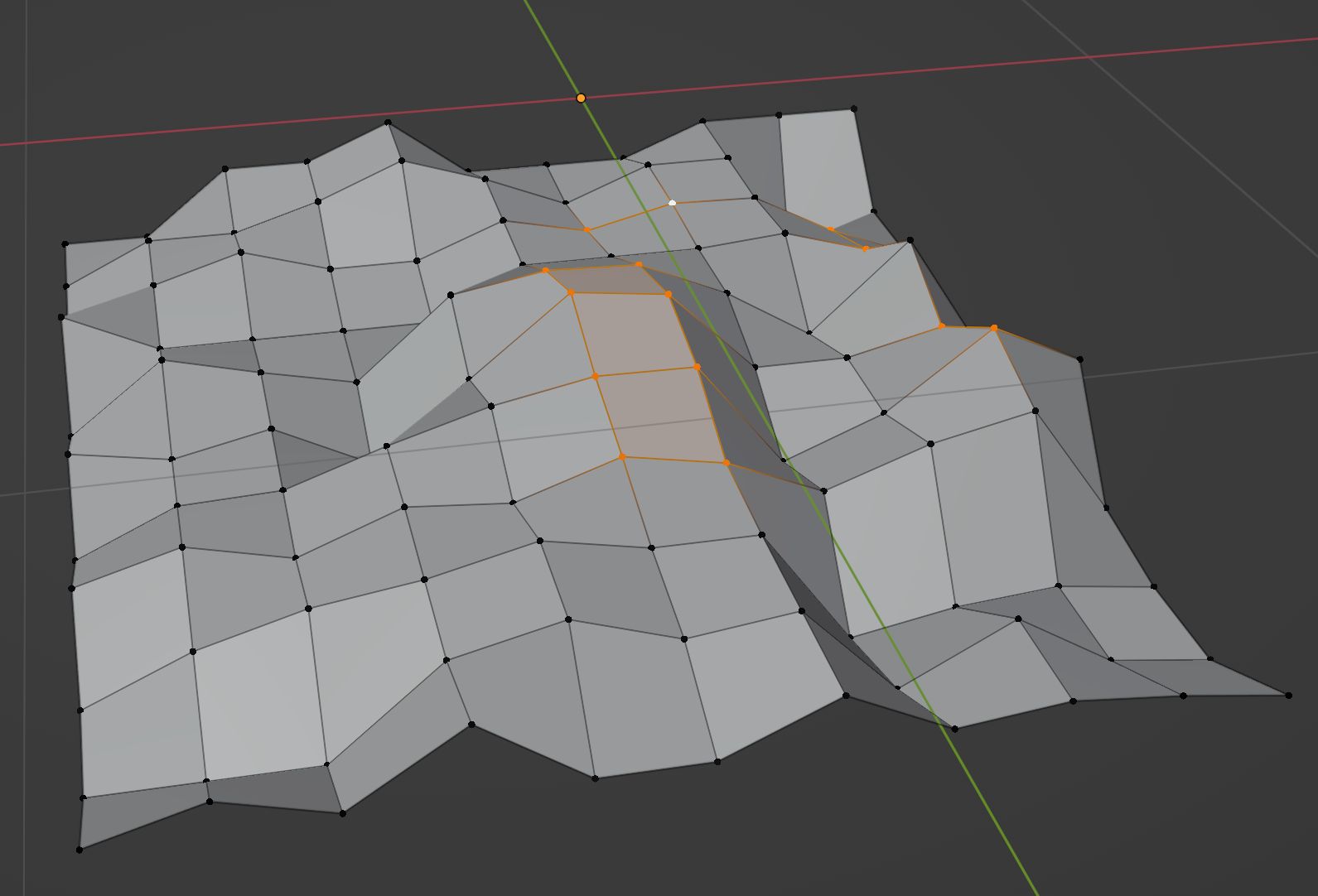 Mesh with some selected vertices