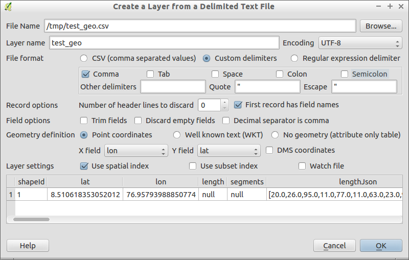 Parameters to open specific CSV file