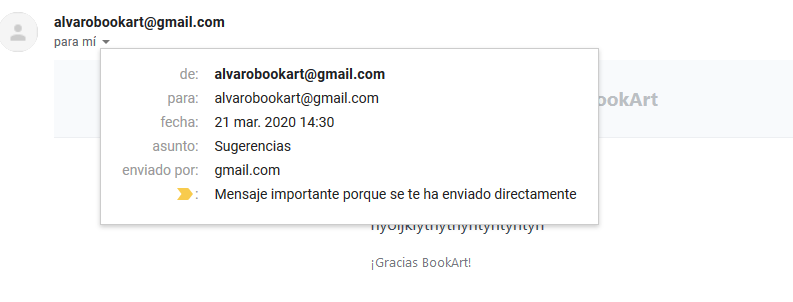 email recibido