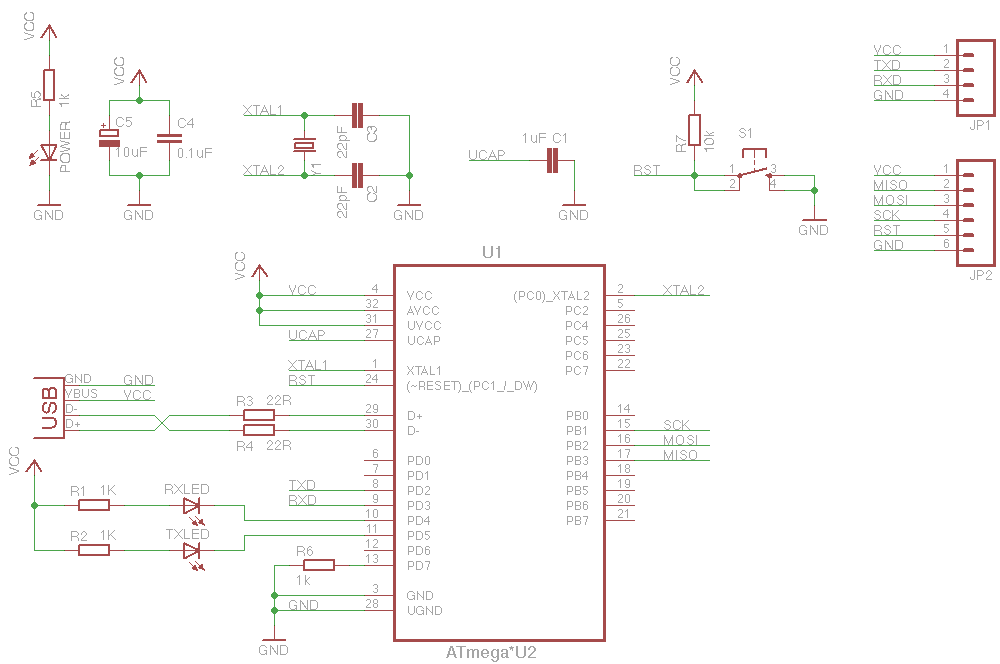 Schematic ATMega8U2