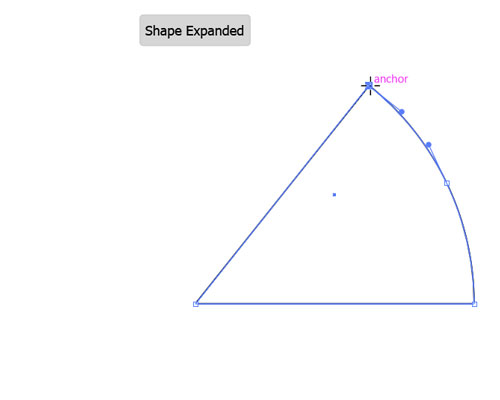 How to change the pie to arc with Scissors tool.