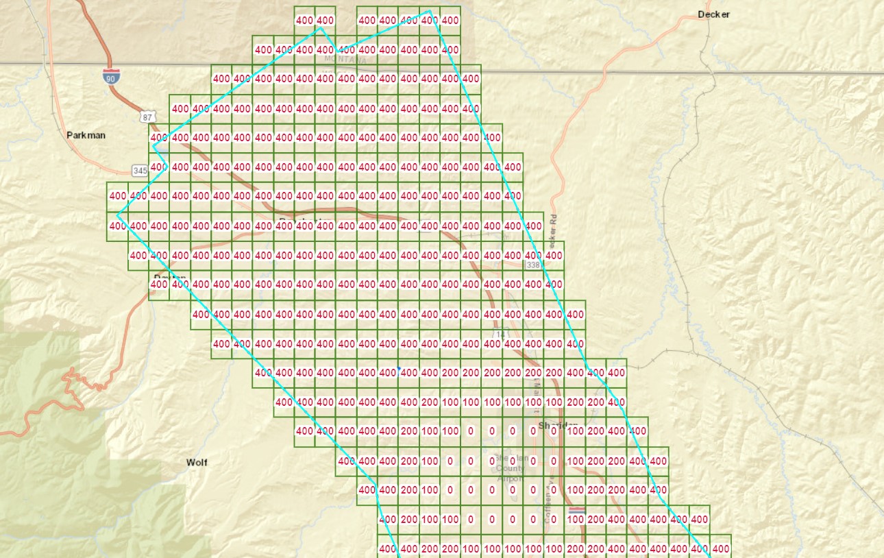 LAANC grid for KSHR - north end