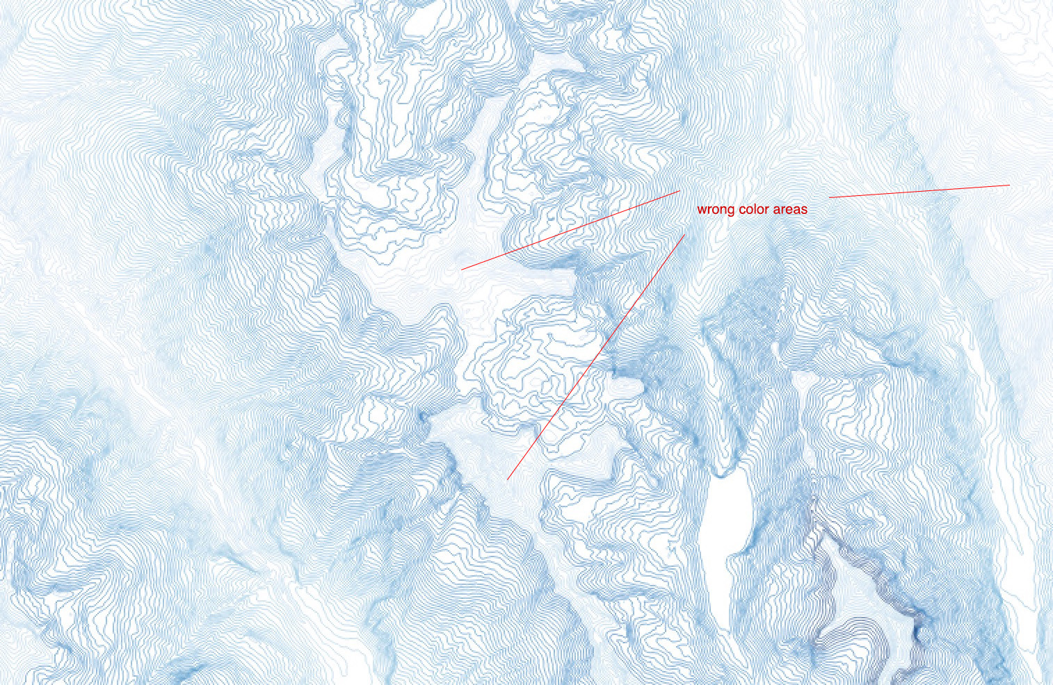 terrain curves with wrong color