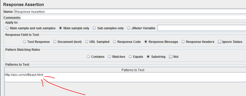 Response Data in jemeter