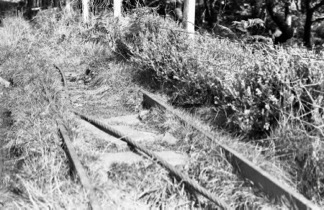 Part of one of the abandoned gravity fed wagon ways at Llanberis Quarry in North Wales