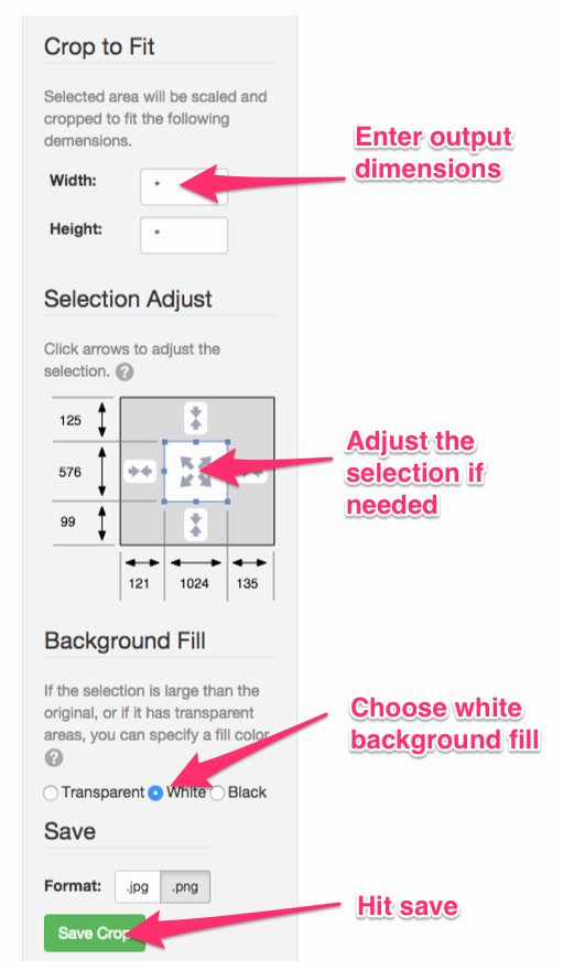 How to adjust CropToFit