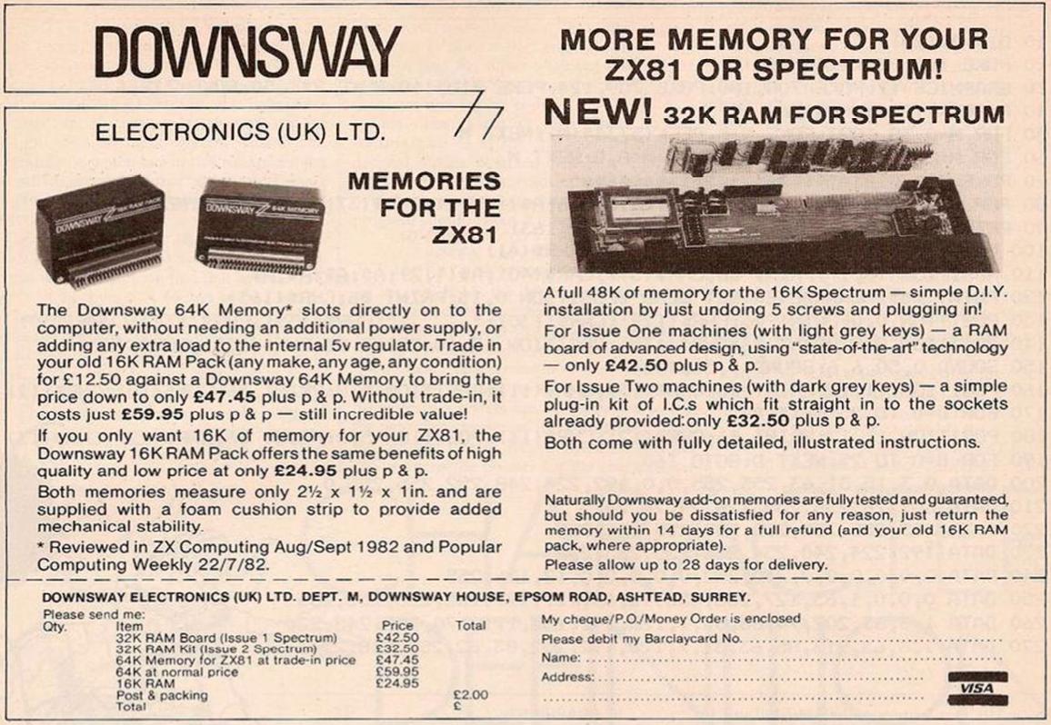 1983 Advert for 32k RAM expansion