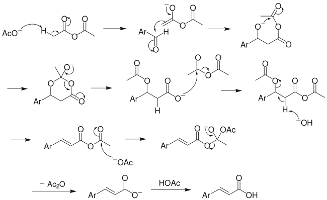 mechanism of perkin reaction from wikipedia