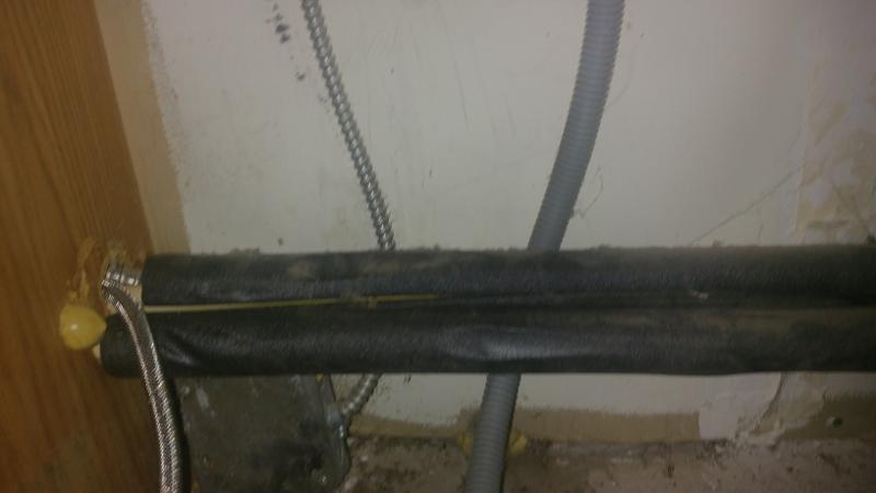 PVC behind Dishwasher