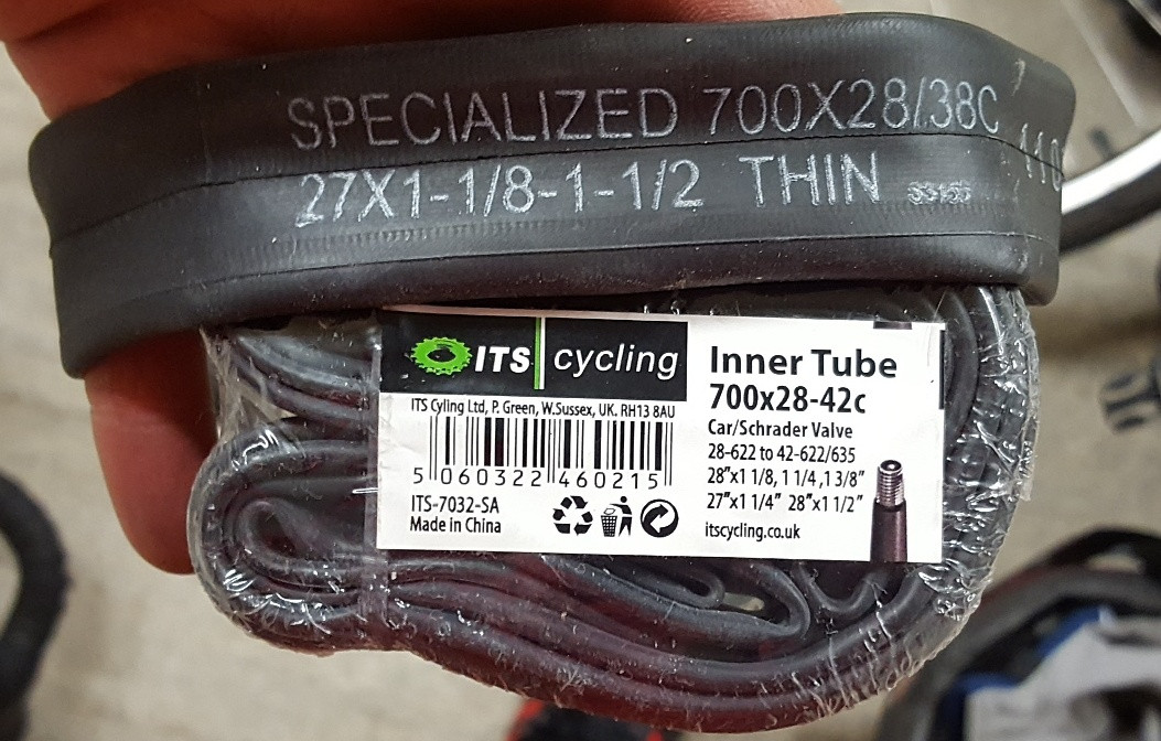 Old Specialized tyre and the new bumpy one. Same size,right?