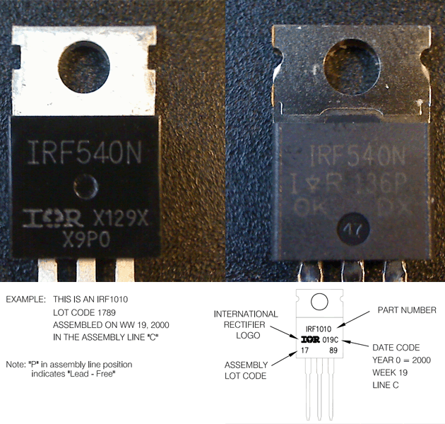 IRF540 fake vs genuine