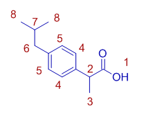 Find 8 non-equivalent protons