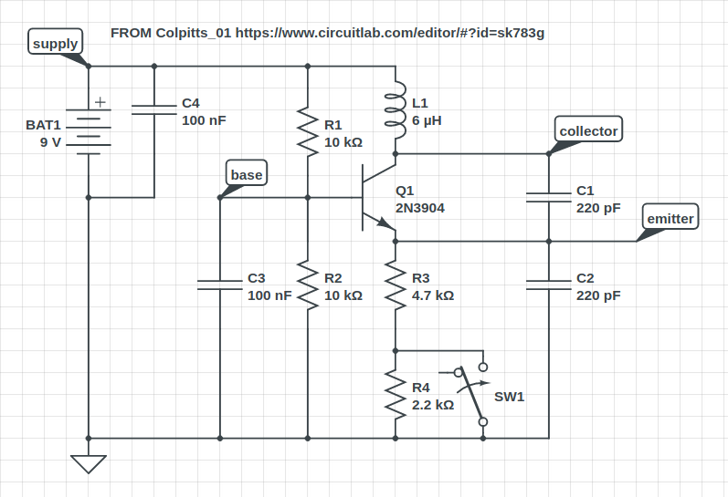 Colpitts 6 MHz